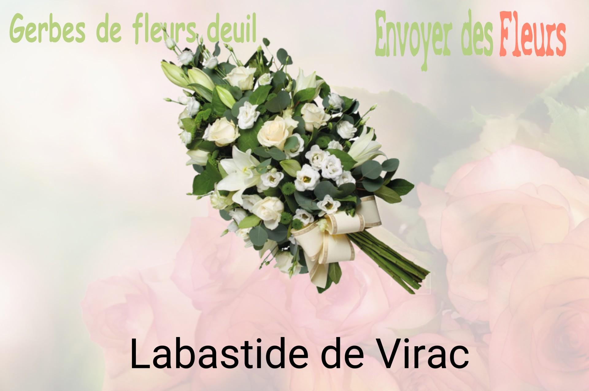 Gerbe de fleurs de deuil livrée à Labastide-de-Virac
